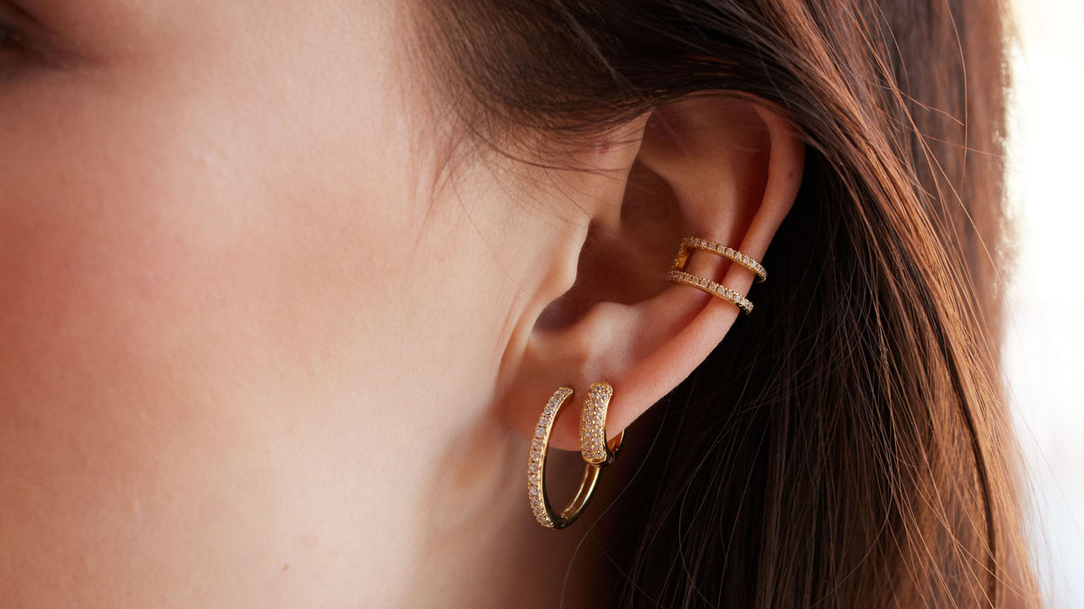 Chain Trick Earring And Ear Cuff