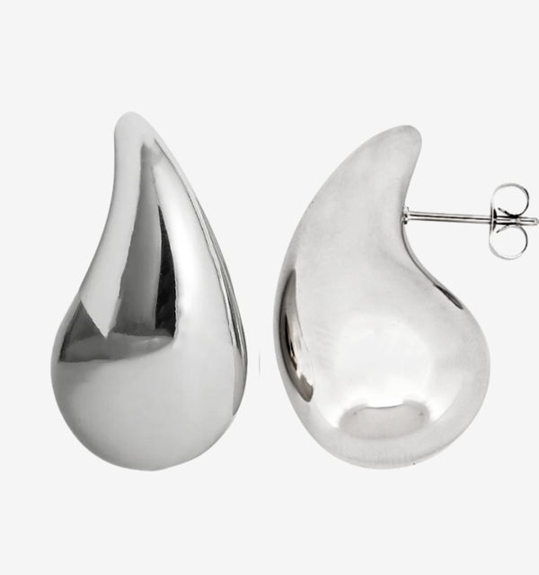 Silver Droplet Earrings