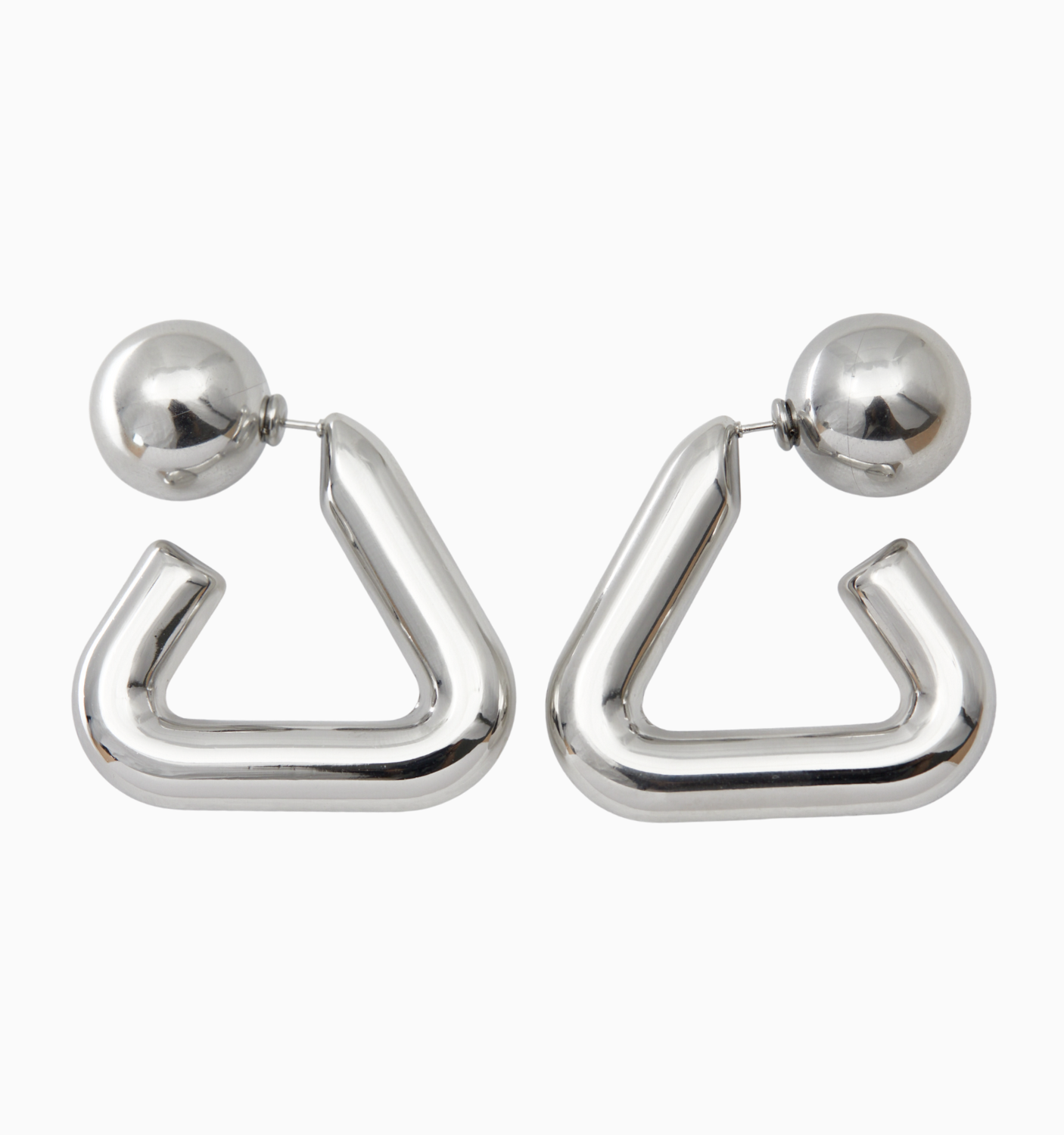 Mila Reversible Hoop Earrings - Sphere