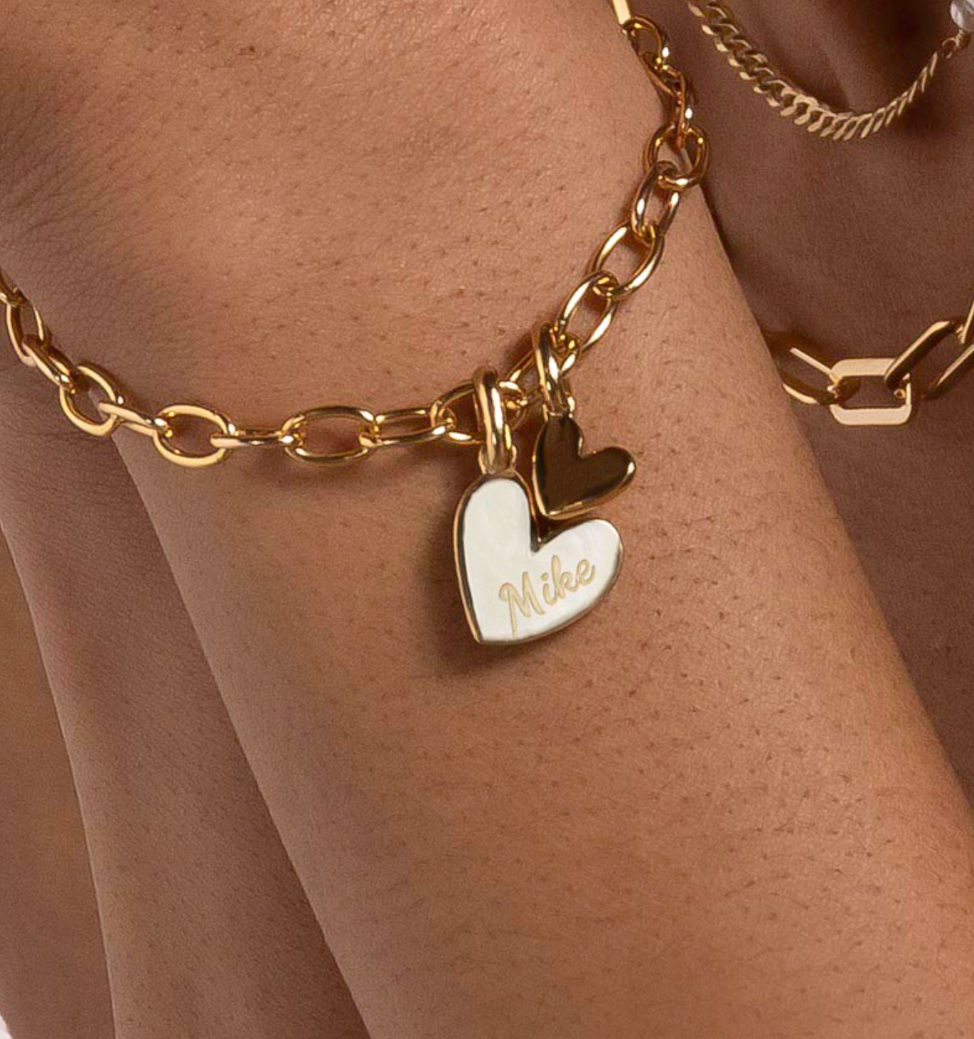 Heart Bracelet With Cable Chain