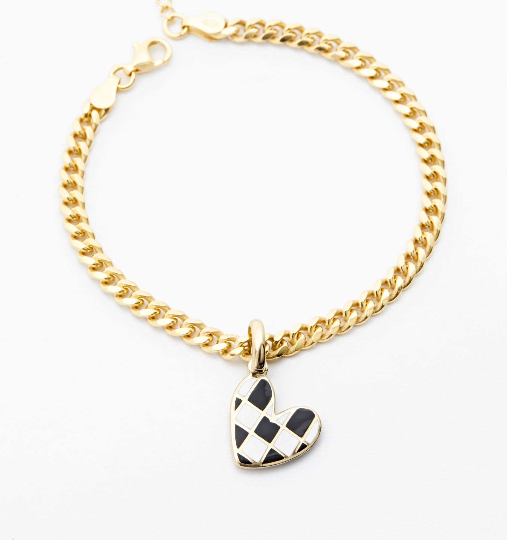 Checker Heart Bracelet