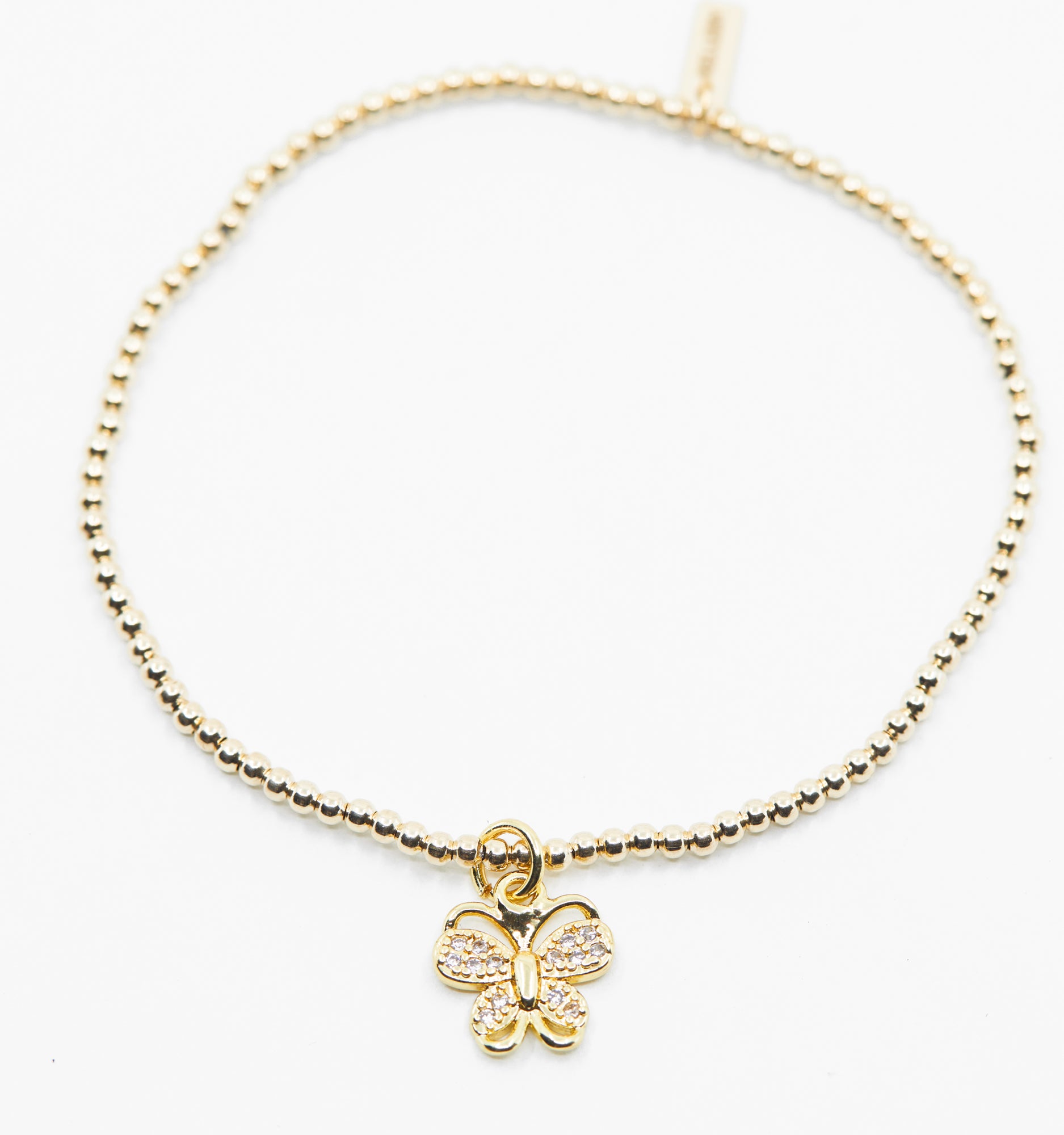 Butterfly Bracelet With Ball Chain