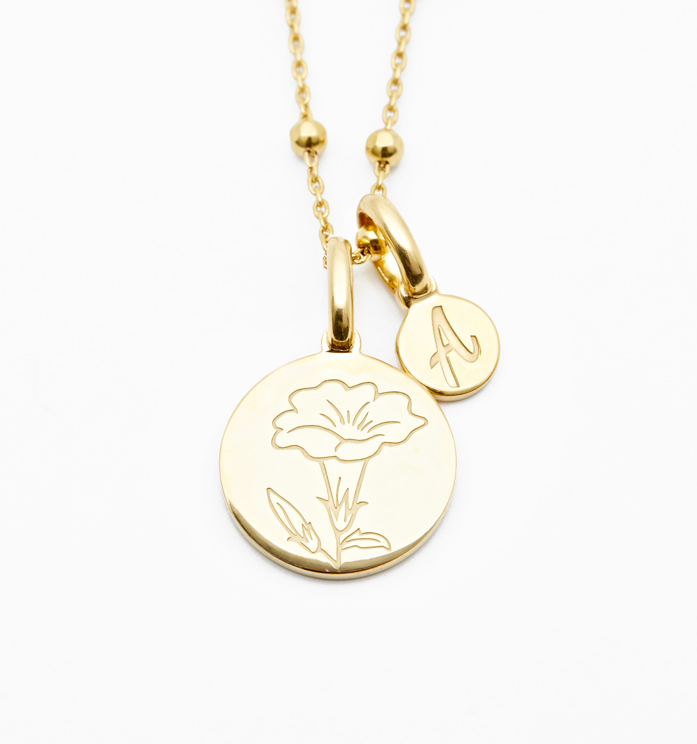 Dainty Morning Glory Necklace - September Flower