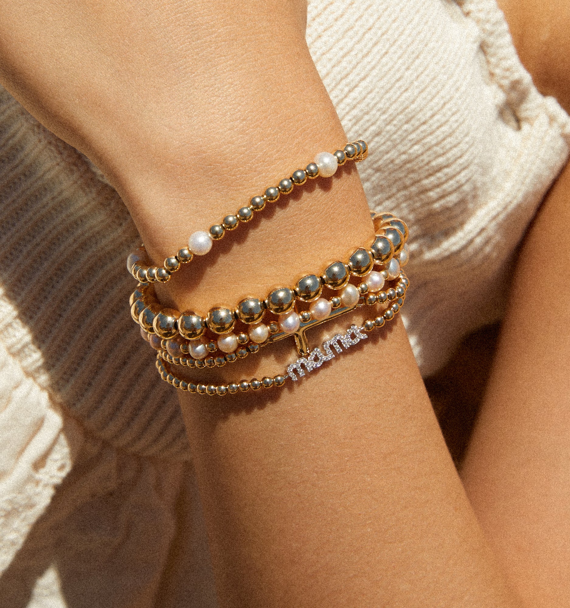 Beaded Bracelet With Pearls