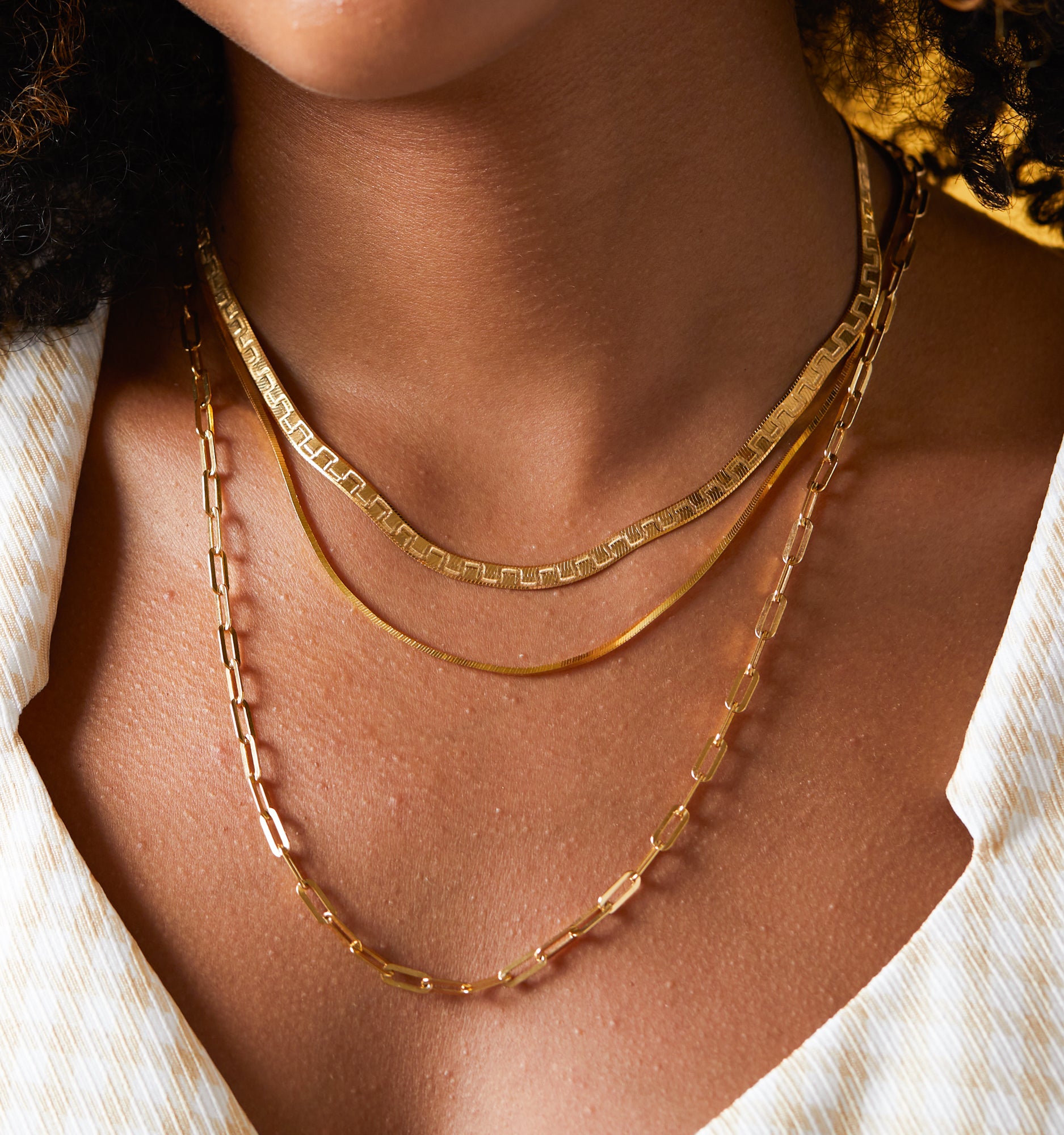 Herringbone Chain Necklace Greek