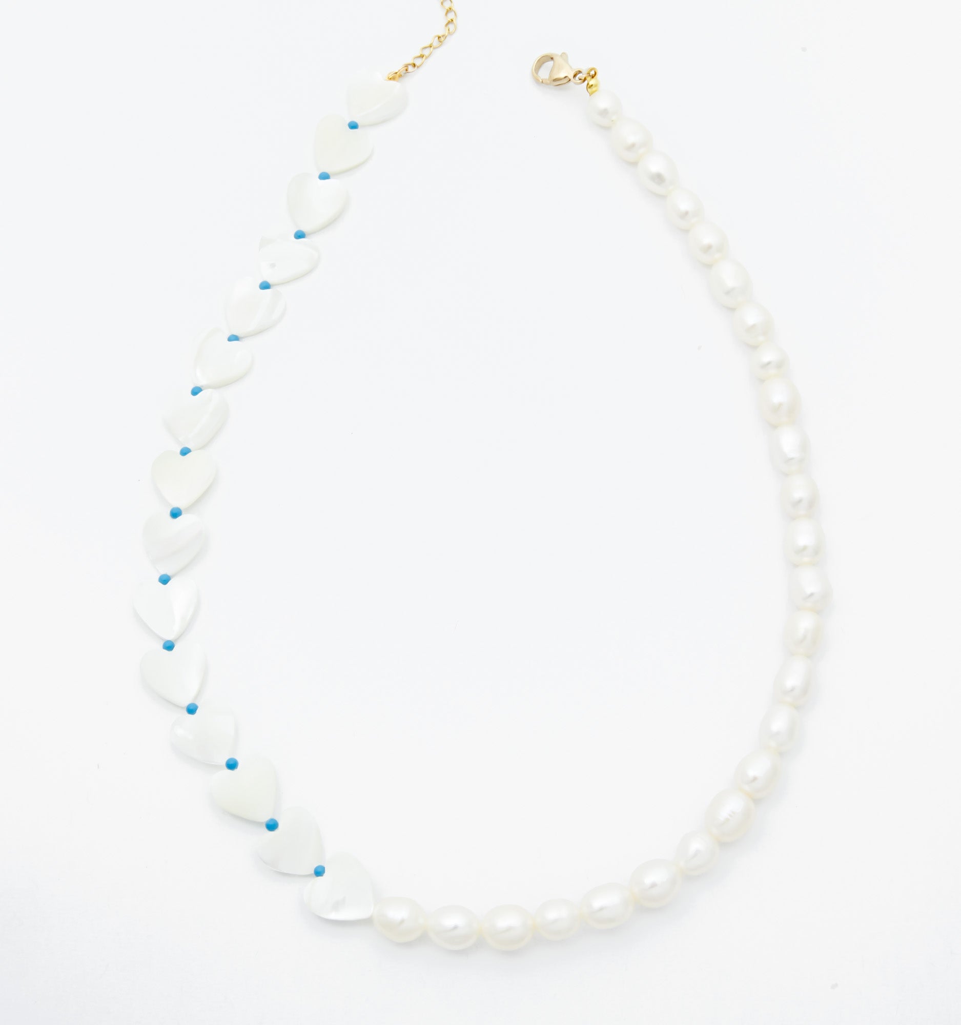 Turquoise & Pearl Choker Necklace