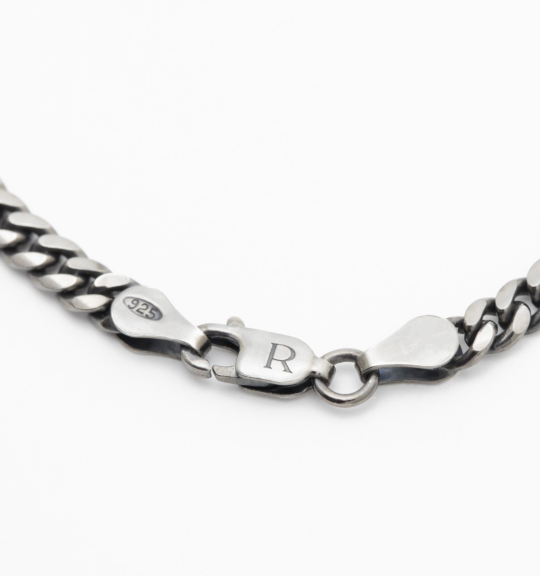 Curb Chain Necklace in Black Rhodium