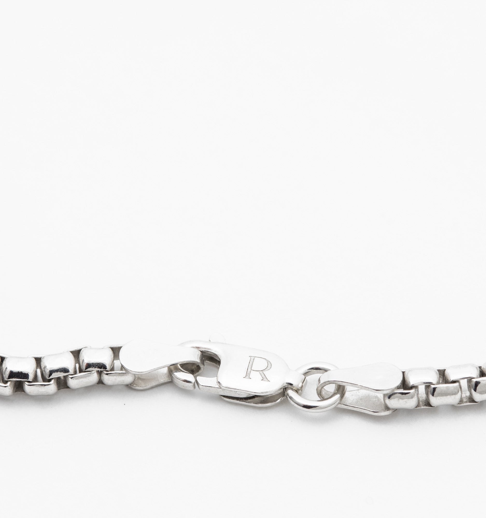 Box Chain Necklace in Sterling Silver
