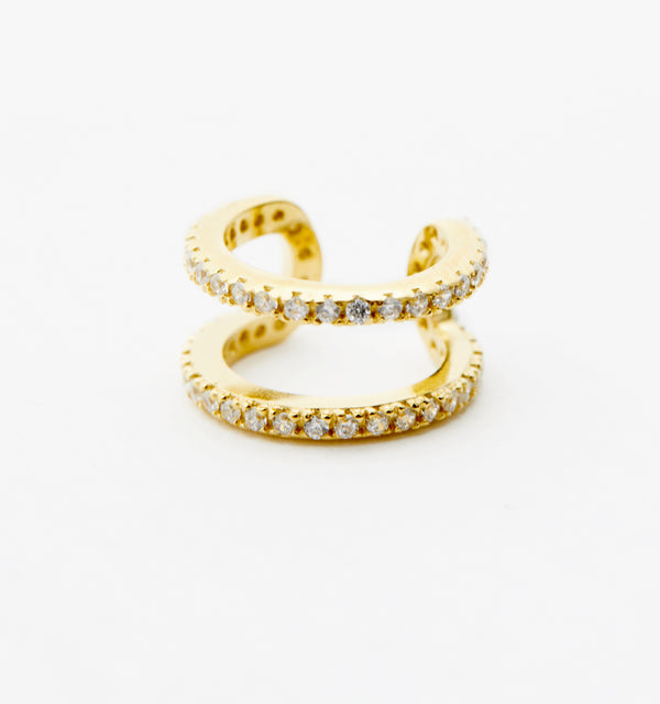 Double Pave Ear Cuff