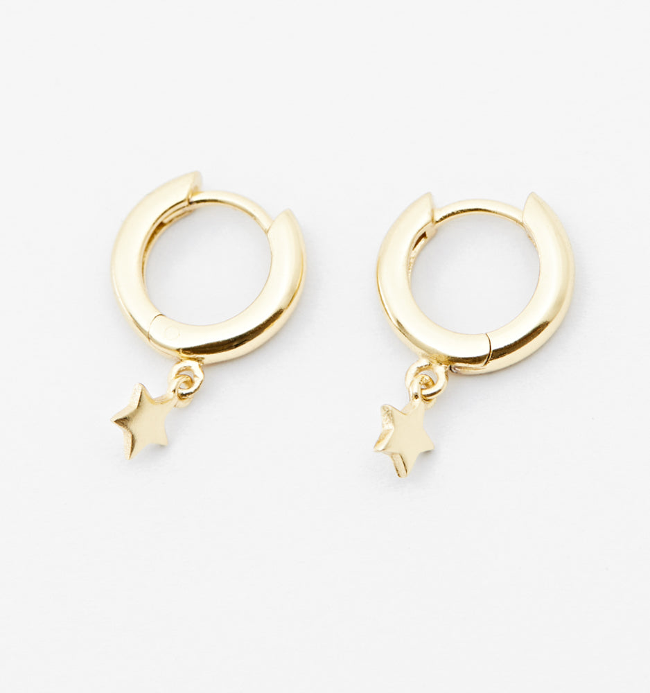 Star Hoop Earrings