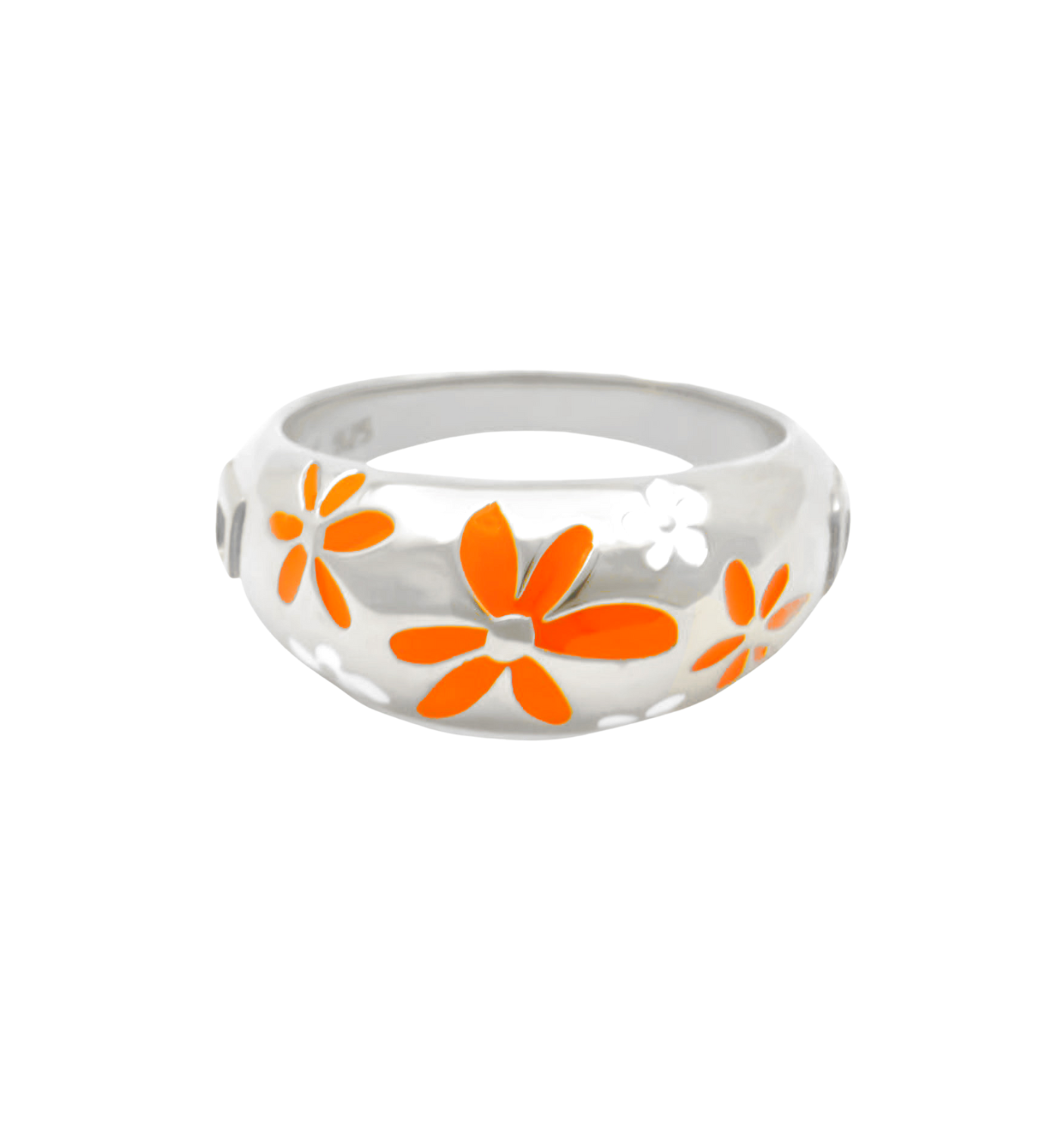 Flower Ring - Orange