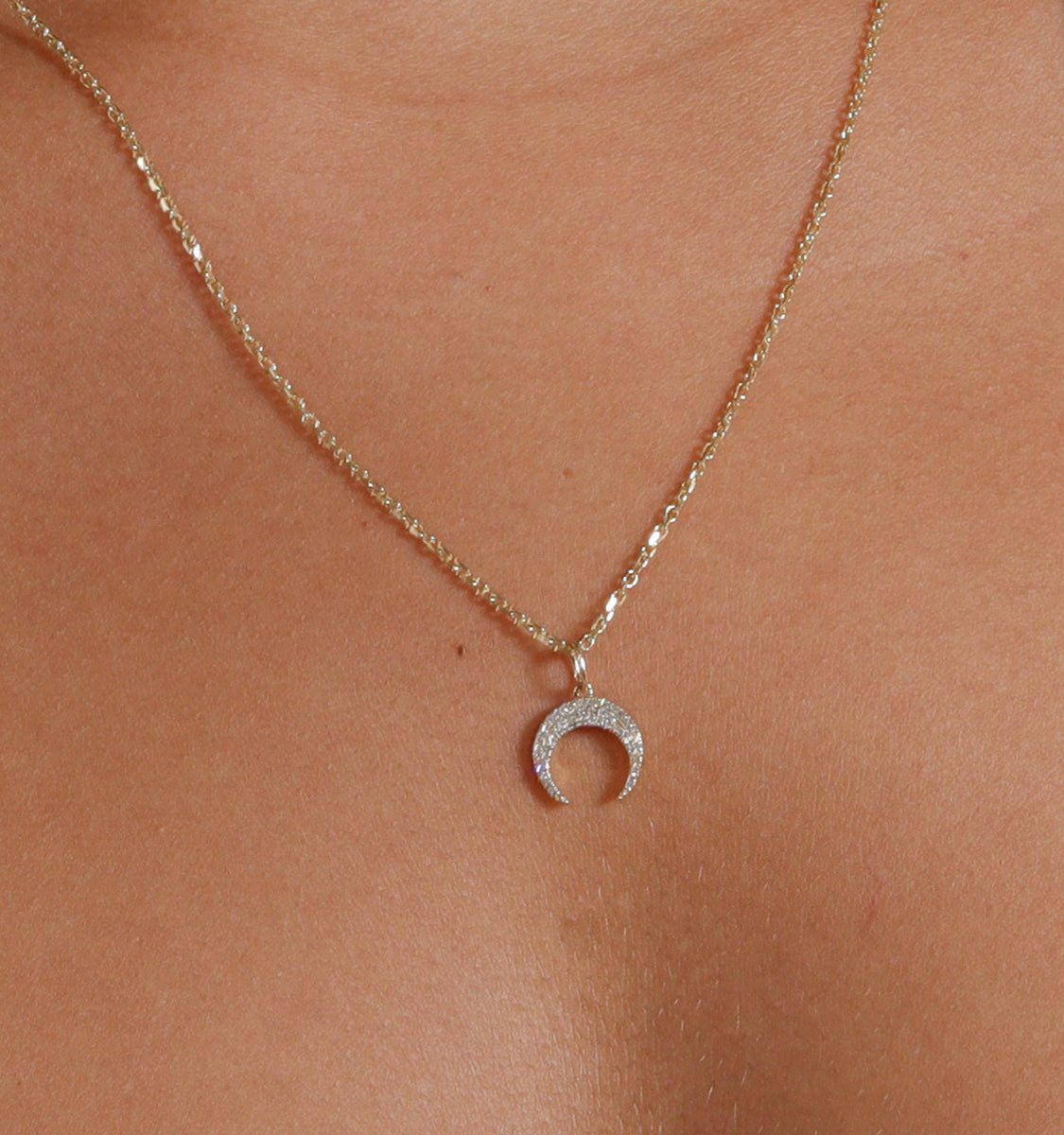 Upside Down Moon Necklace