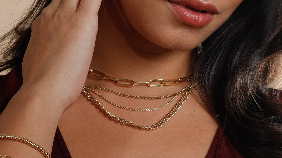 14K Solid Gold Chain Necklaces