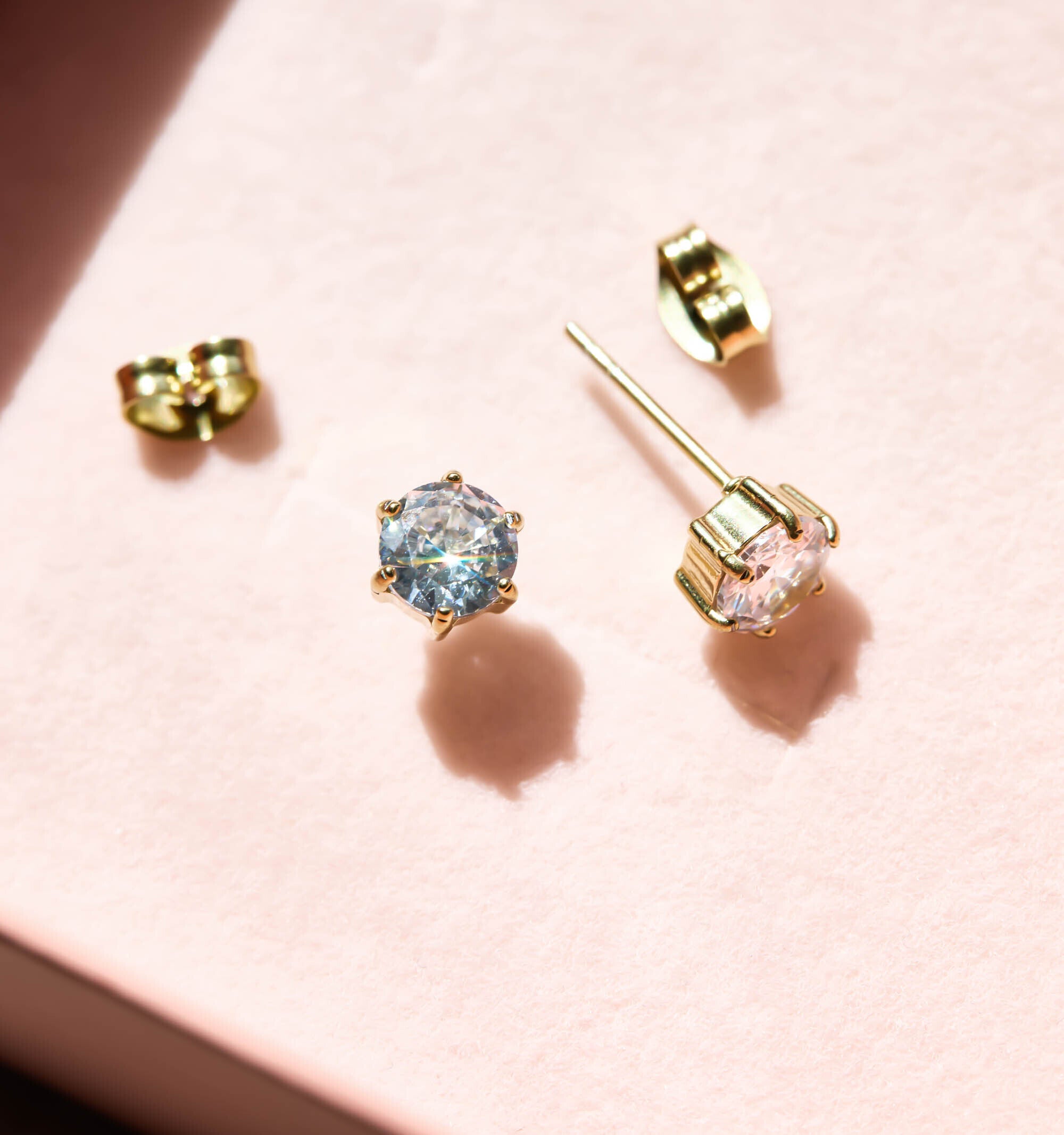 Solitaire CZ Diamond Earrings