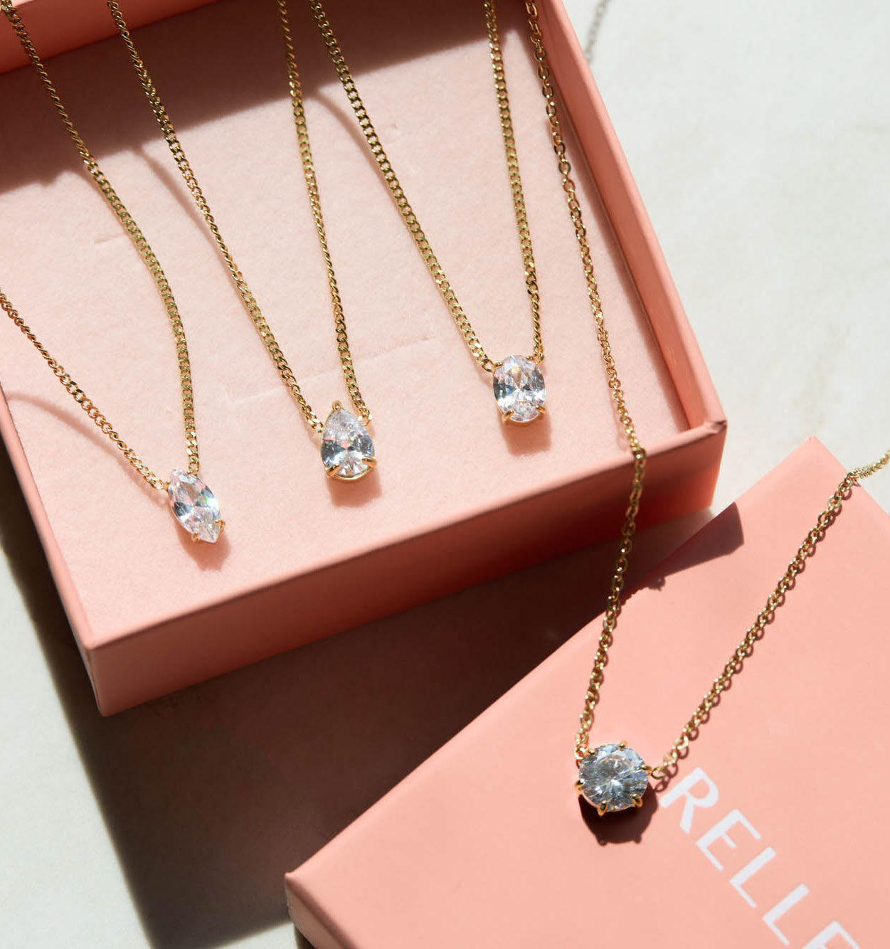 Solitaire CZ Diamond Necklace