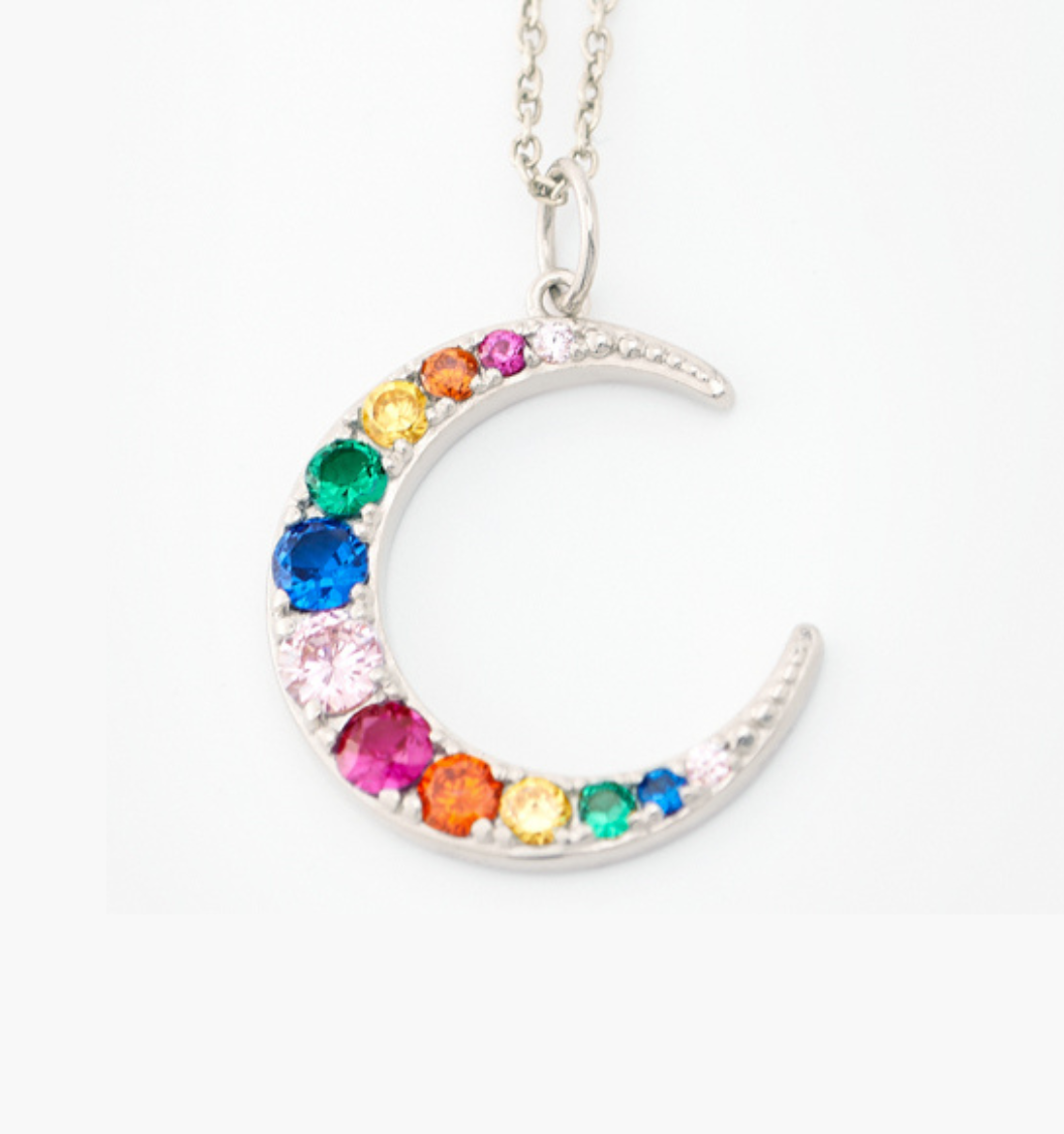 Rainbow Moon Necklace
