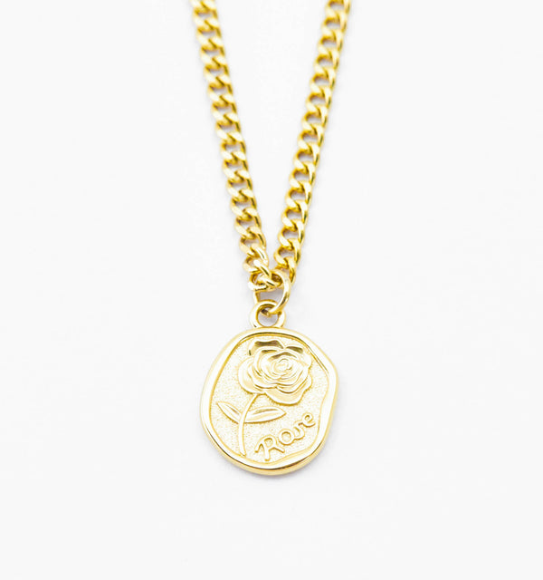 Rose Coin Necklace