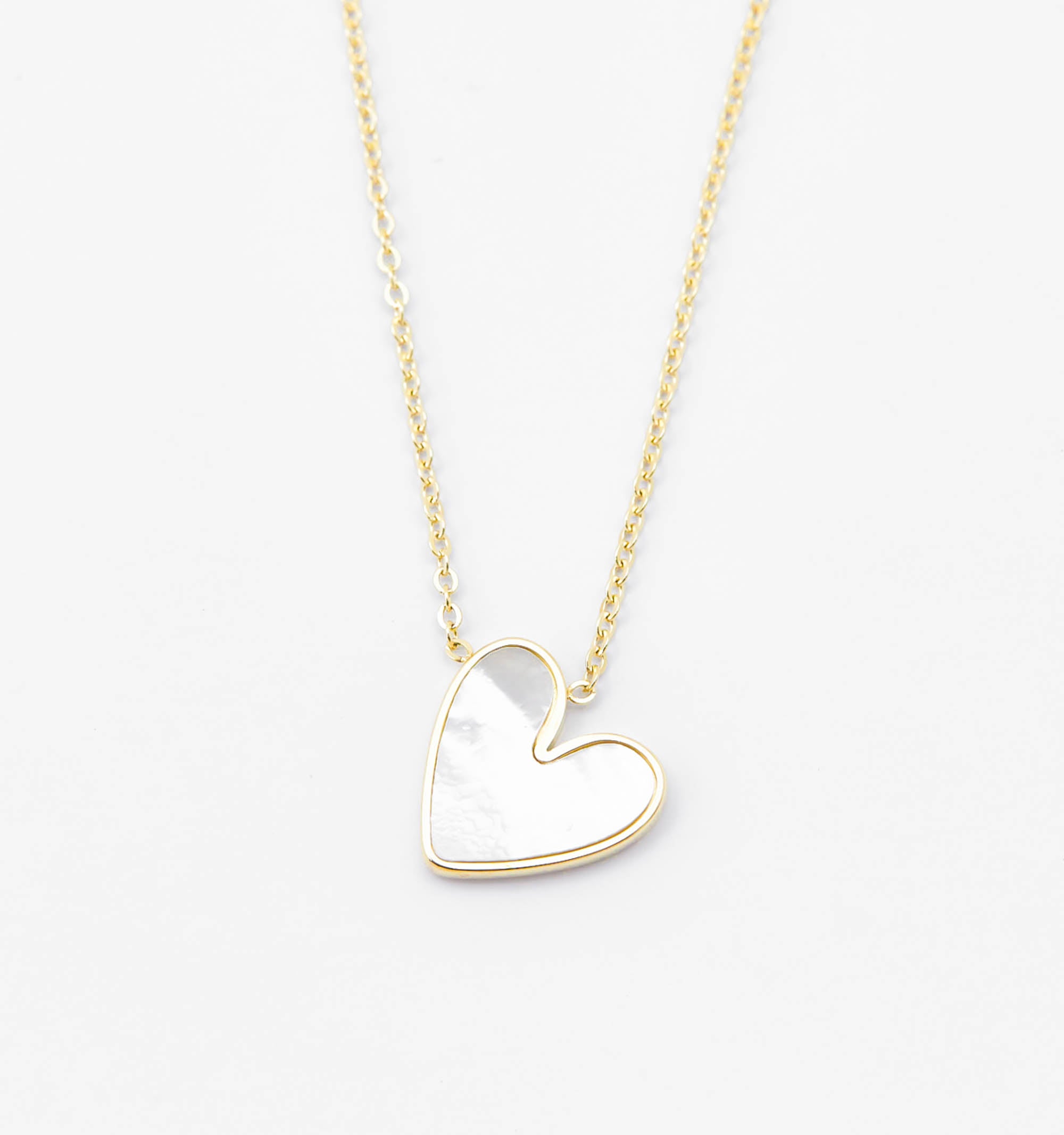 Mother of Pearl Heart Necklace