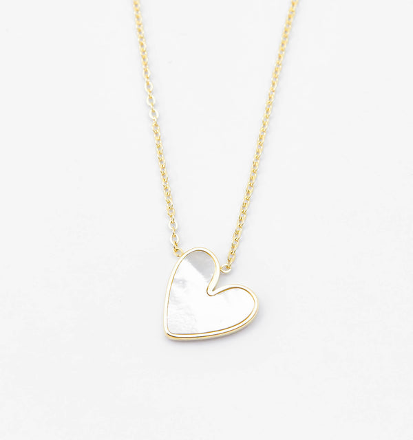 Mother of Pearl Heart Necklace