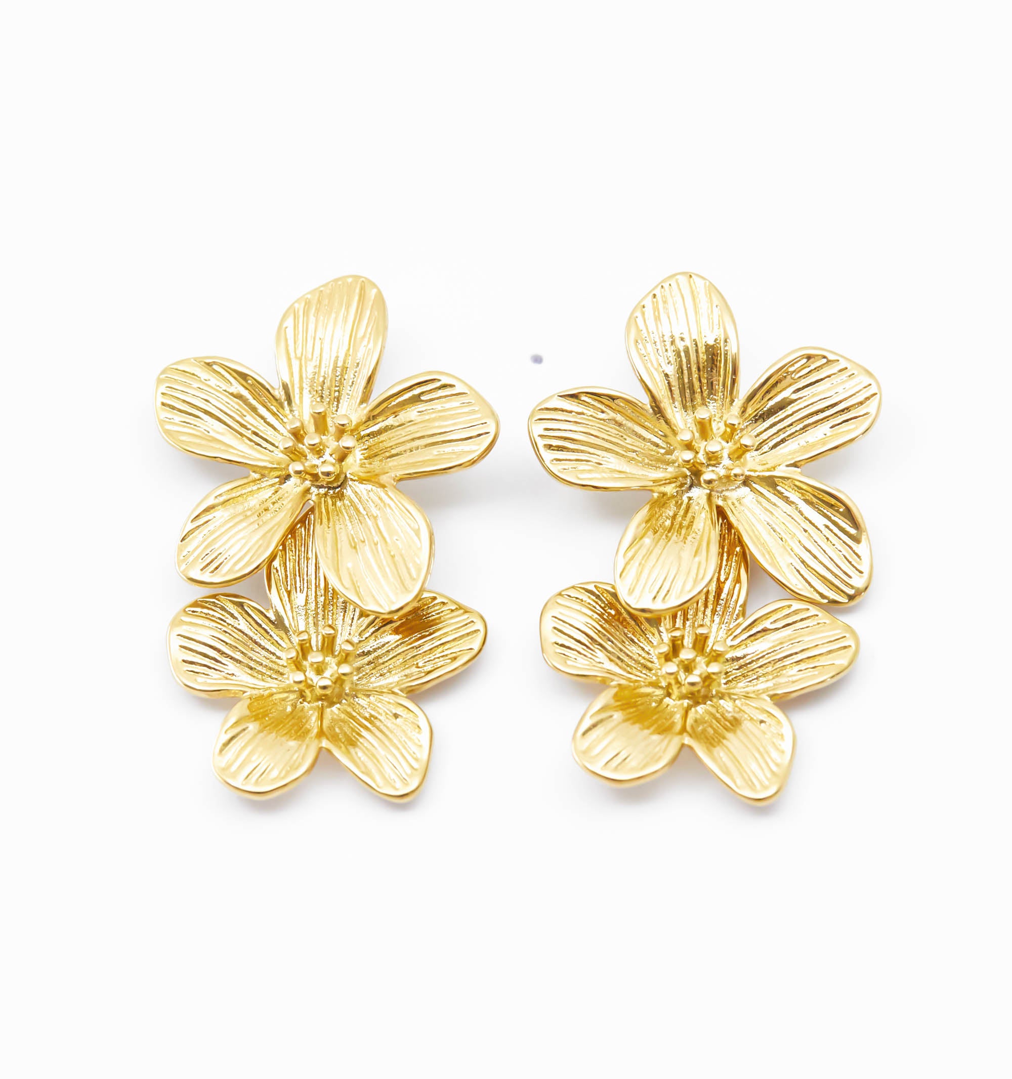 Textured Flower Earrings