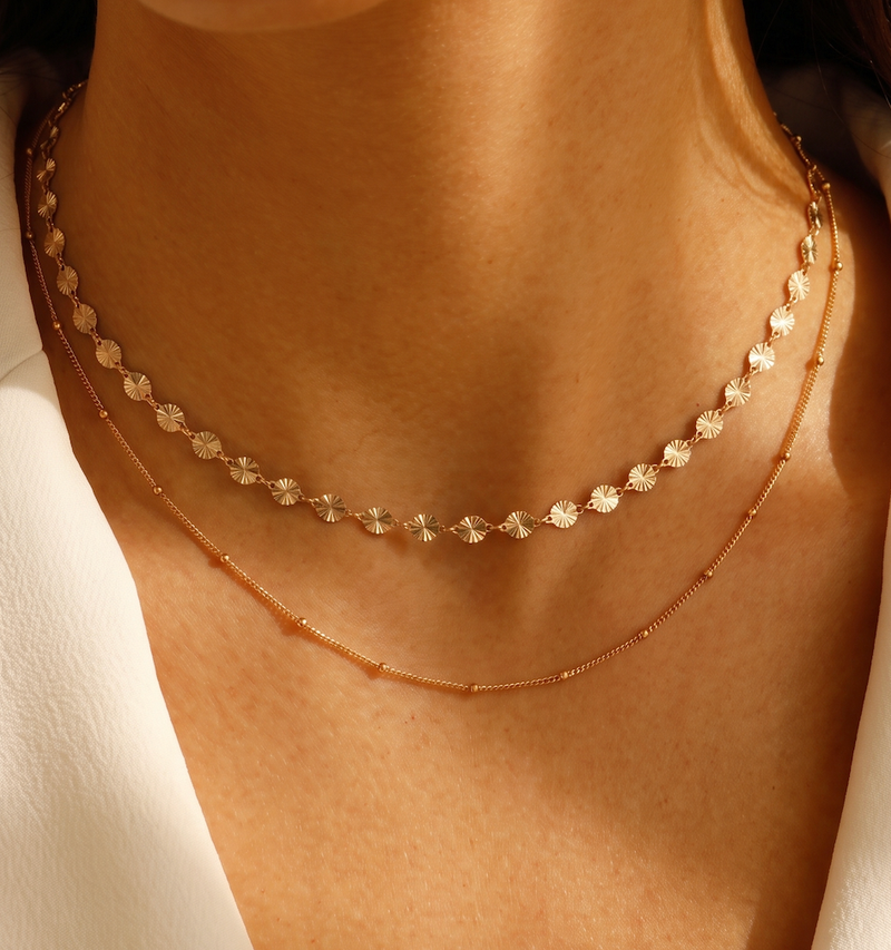 Saturn Gold Chain Necklace
