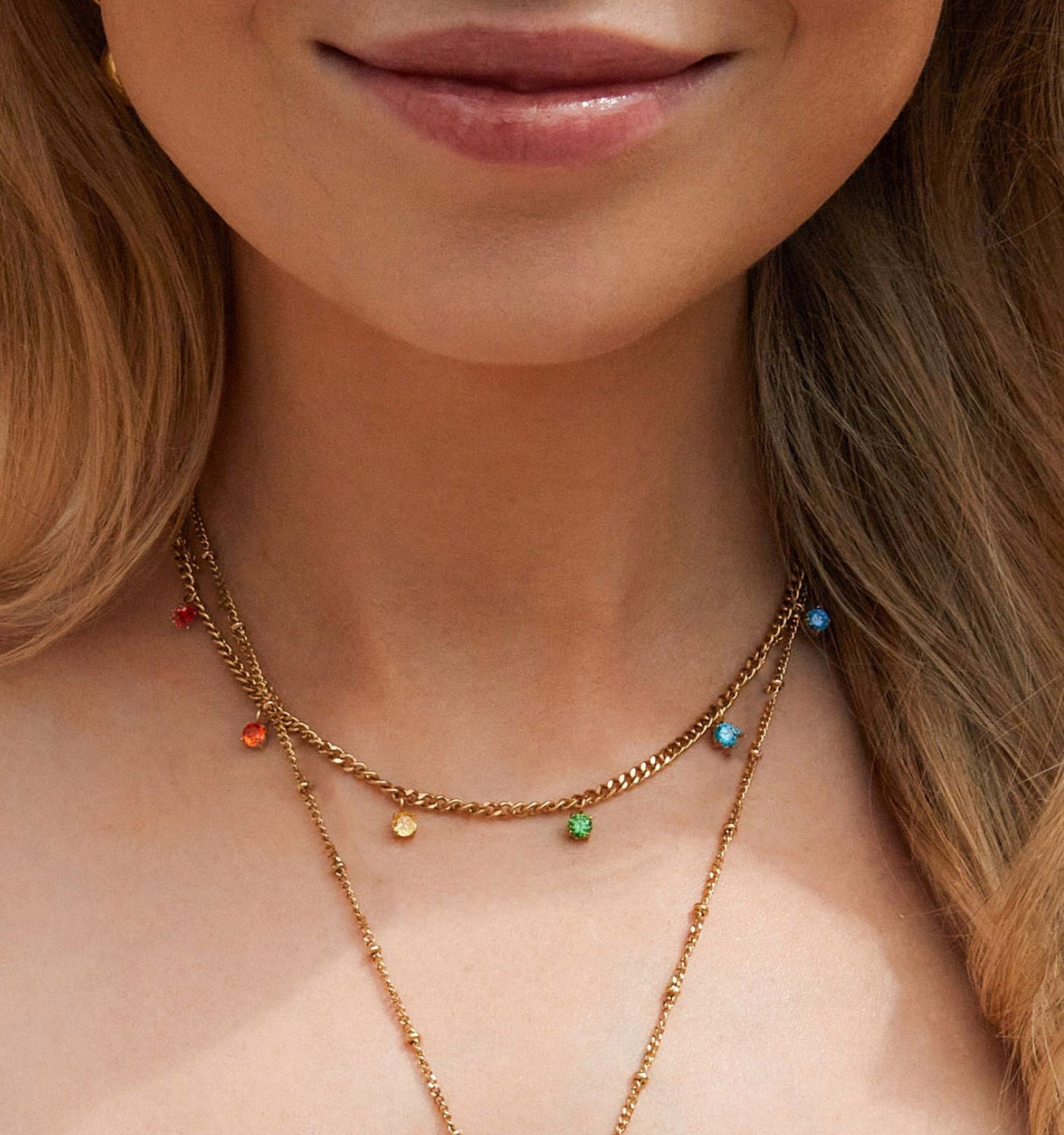 Rainbow Drop Necklace