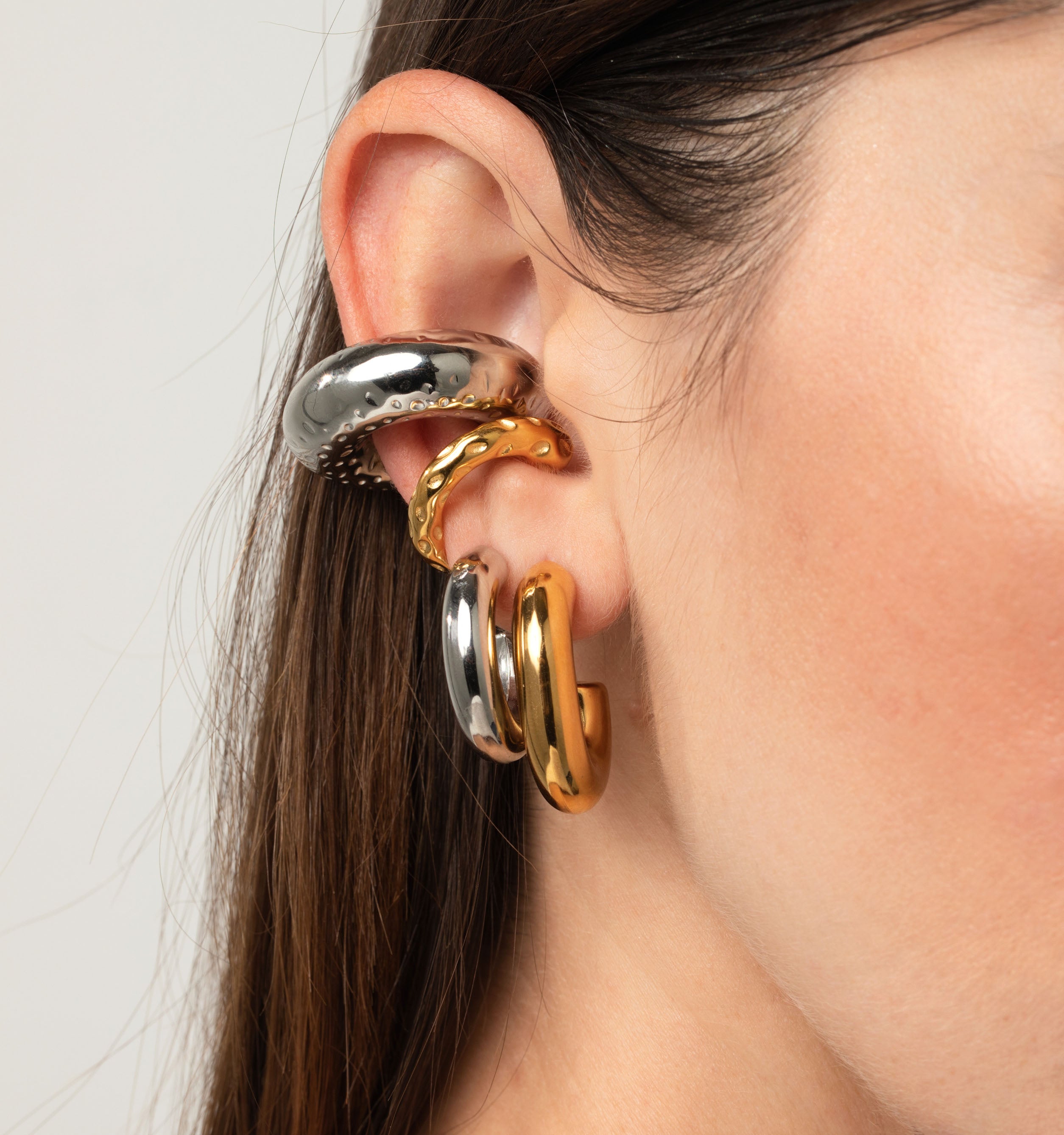 Mini Chunky Cuff - Hammered
