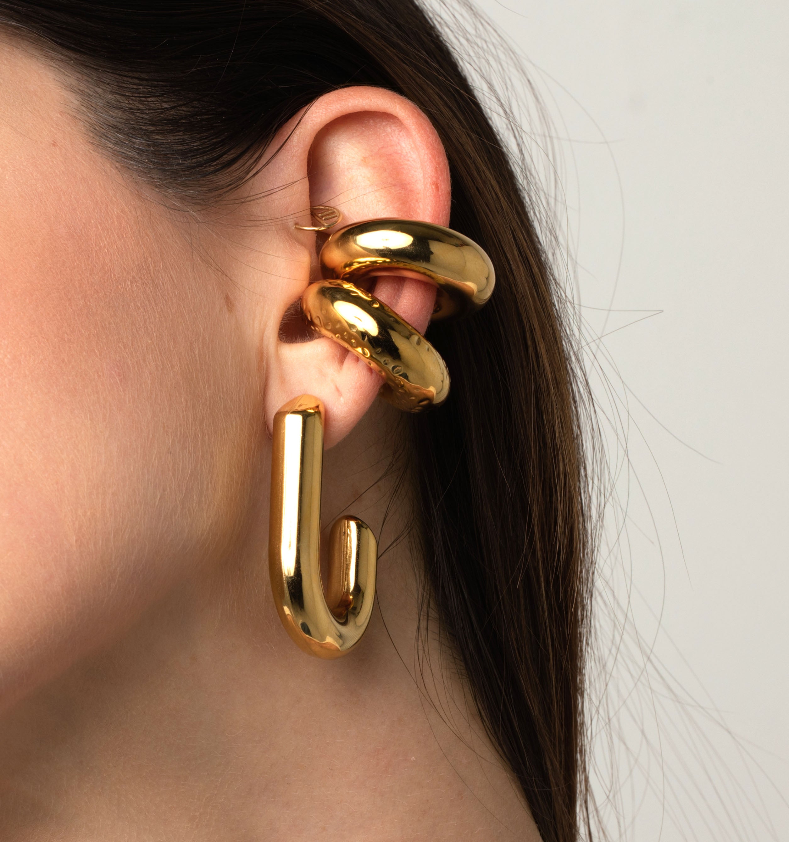 Natalia Reversible Hoop Earrings - Sphere