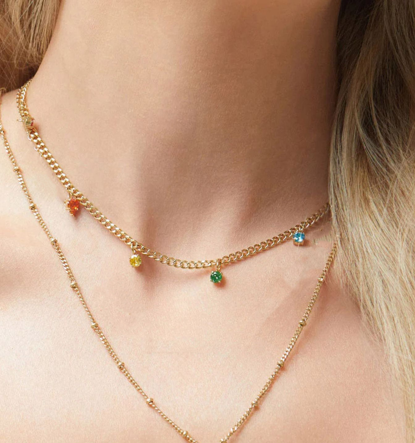 Rainbow Drop Necklace