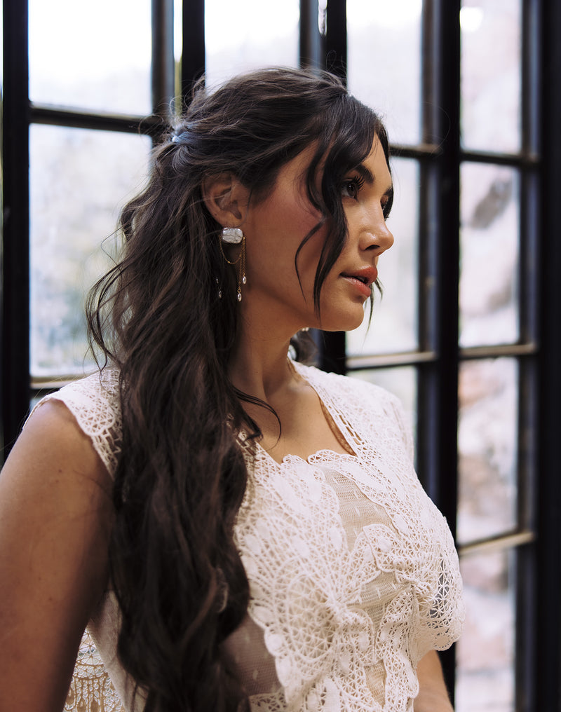 Baroque Pearl Cascade Earrings