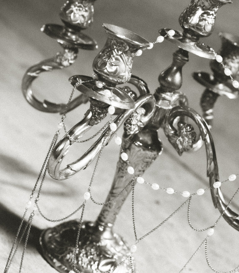 Golden Pearl Veil Necklace