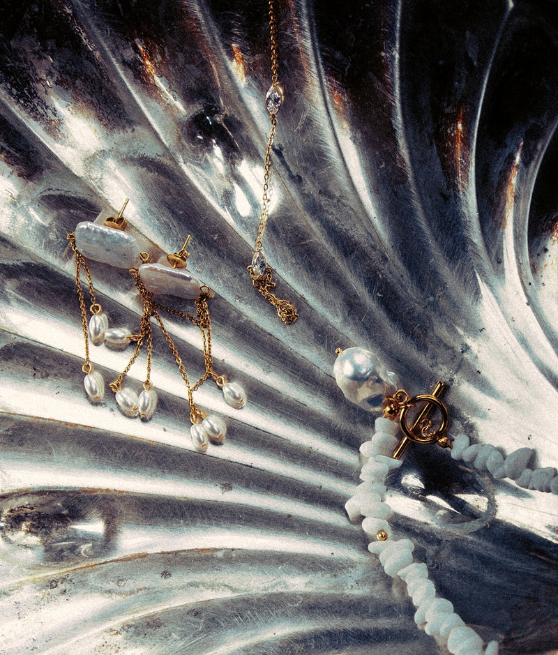 Baroque Pearl Cascade Earrings