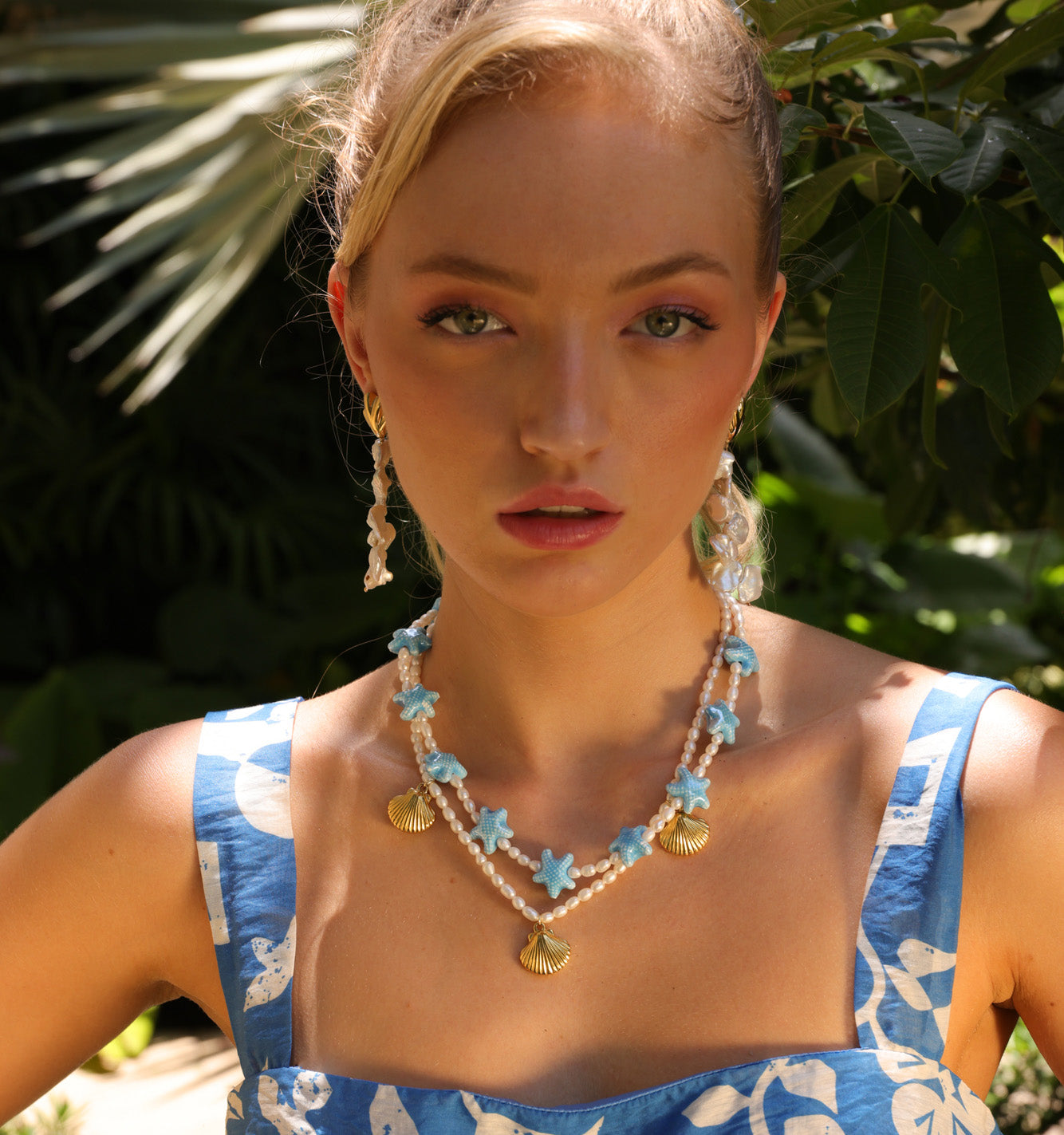 Blue Cosmic Seastar Necklace