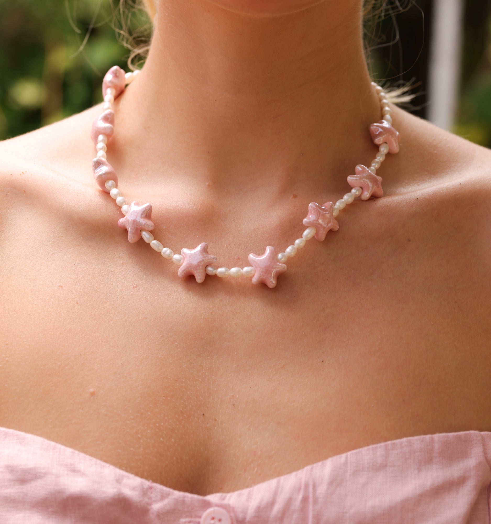 Pink Cosmic Seastar Necklace