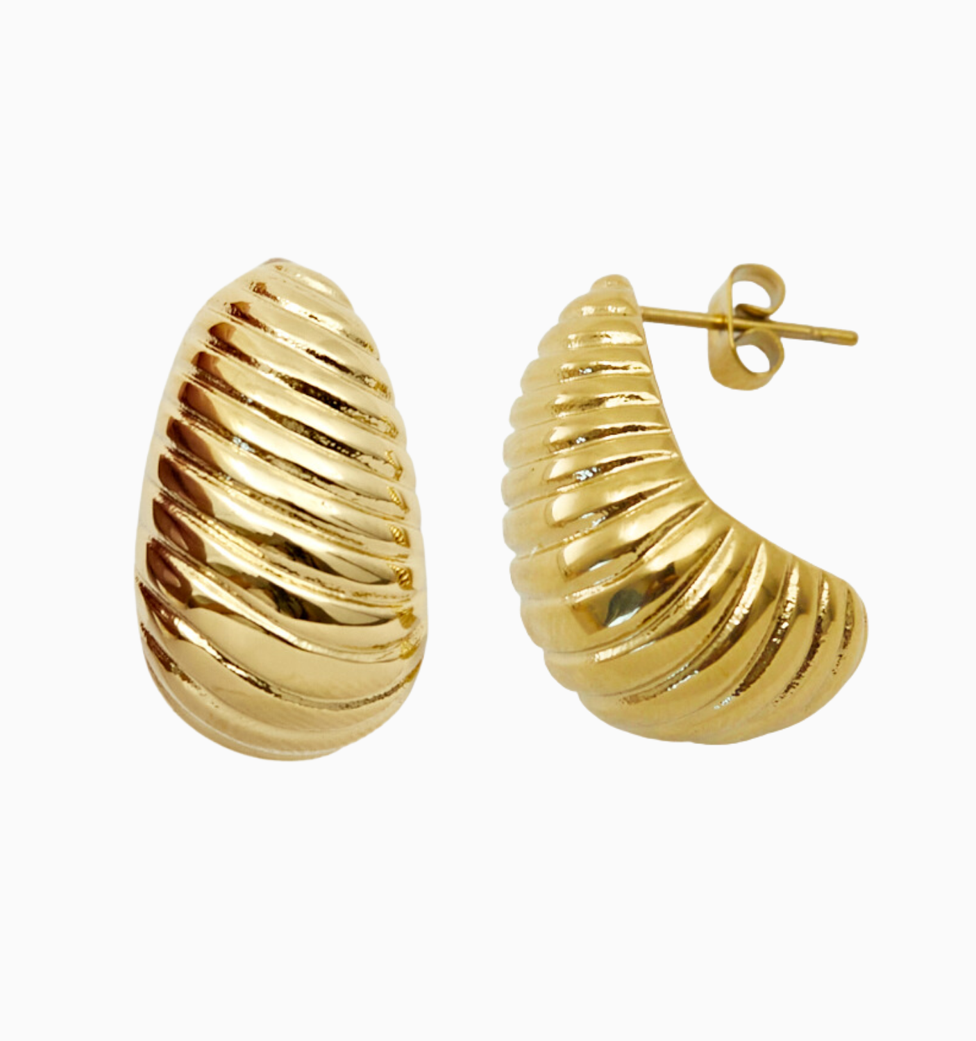 Olivia Textured Dome Earrings