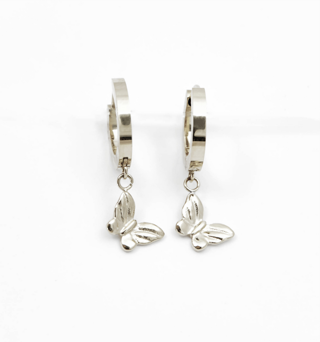 Butterfly Hoop Earrings