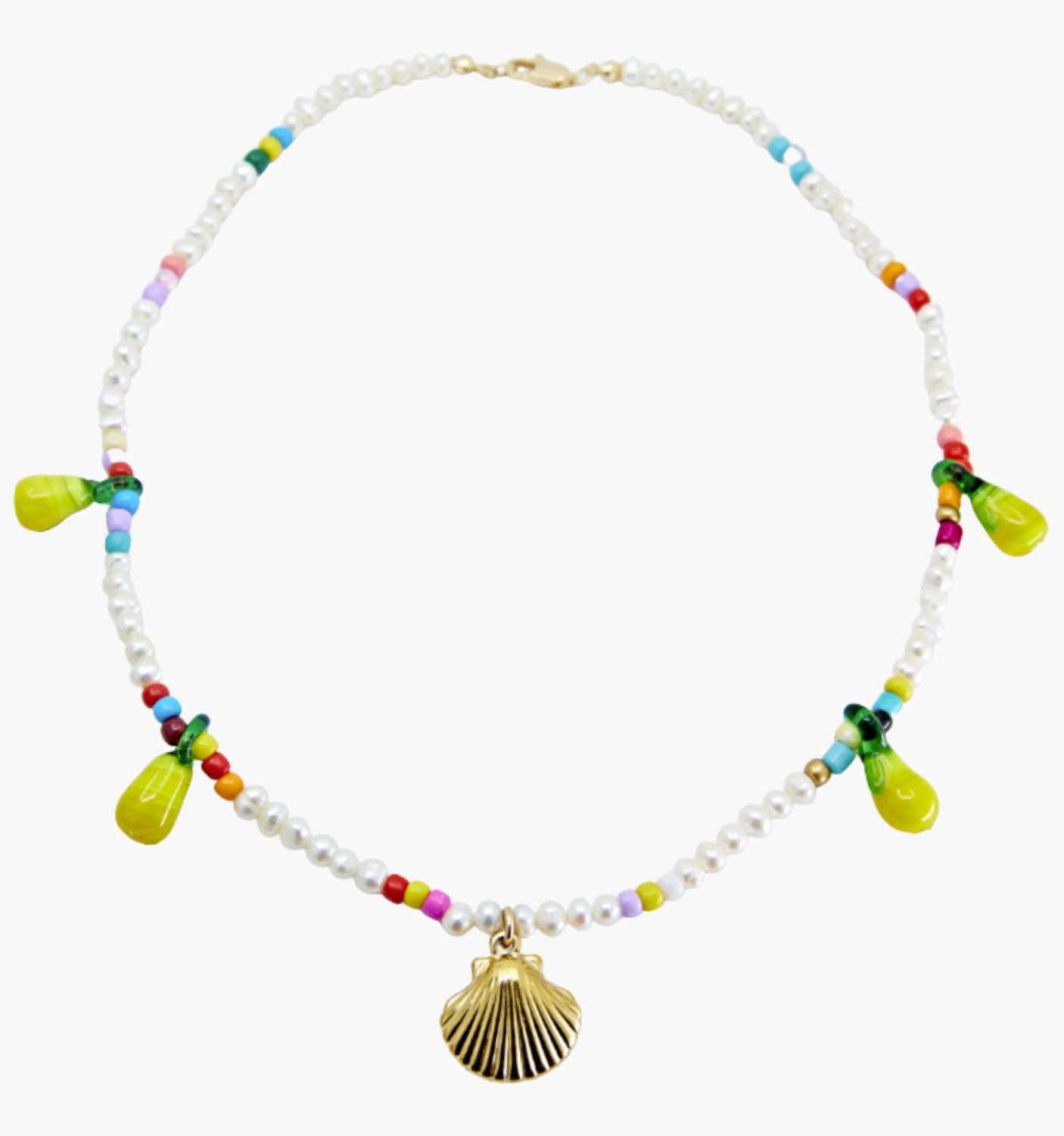 Lemon Twist Seashell Necklace