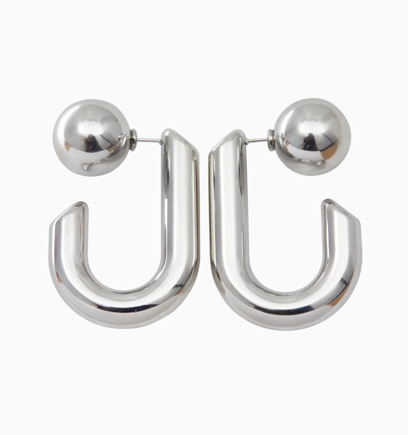 Natalia Reversible Hoop Earrings - Sphere