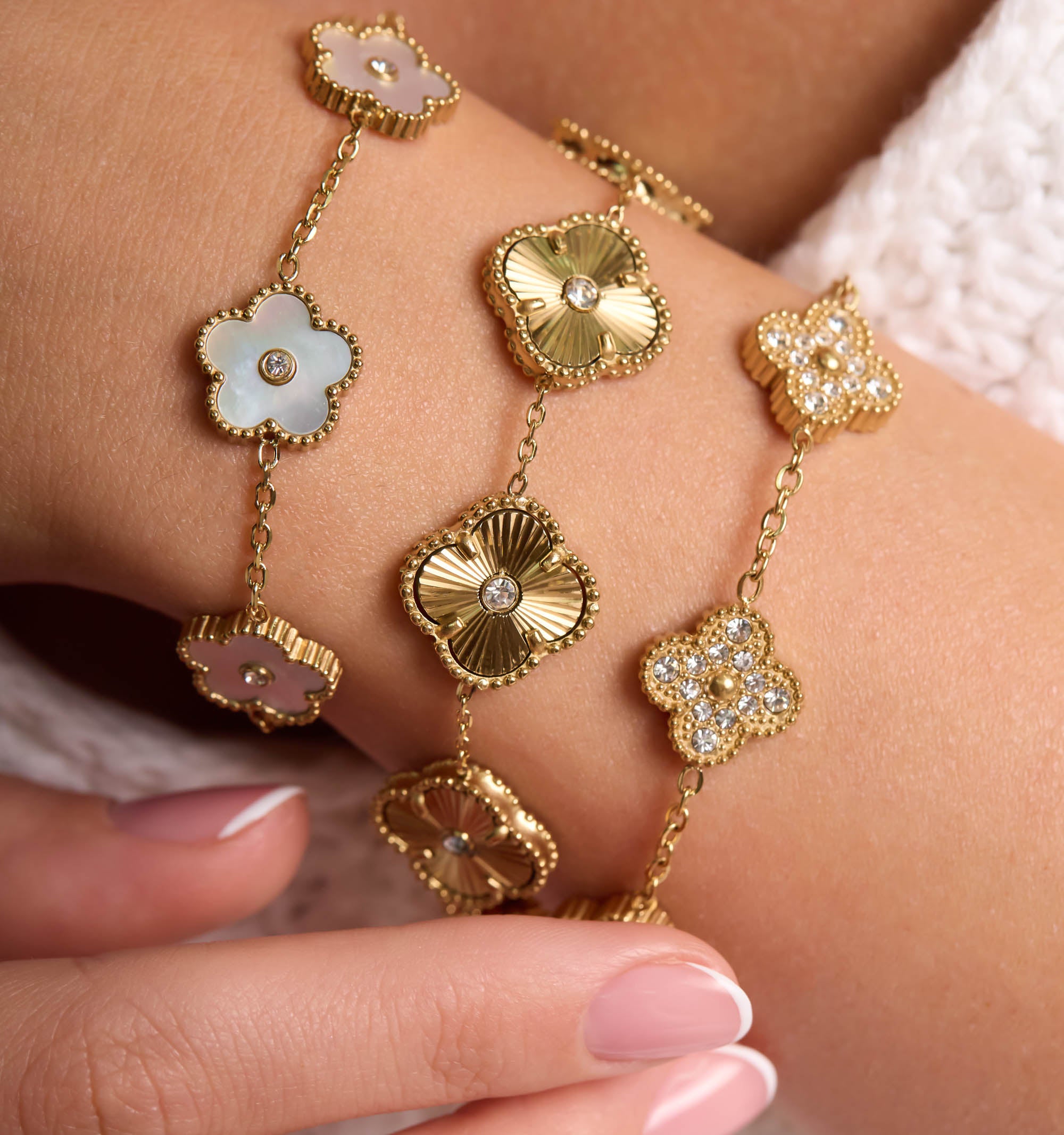 Crystal Clover Bracelet