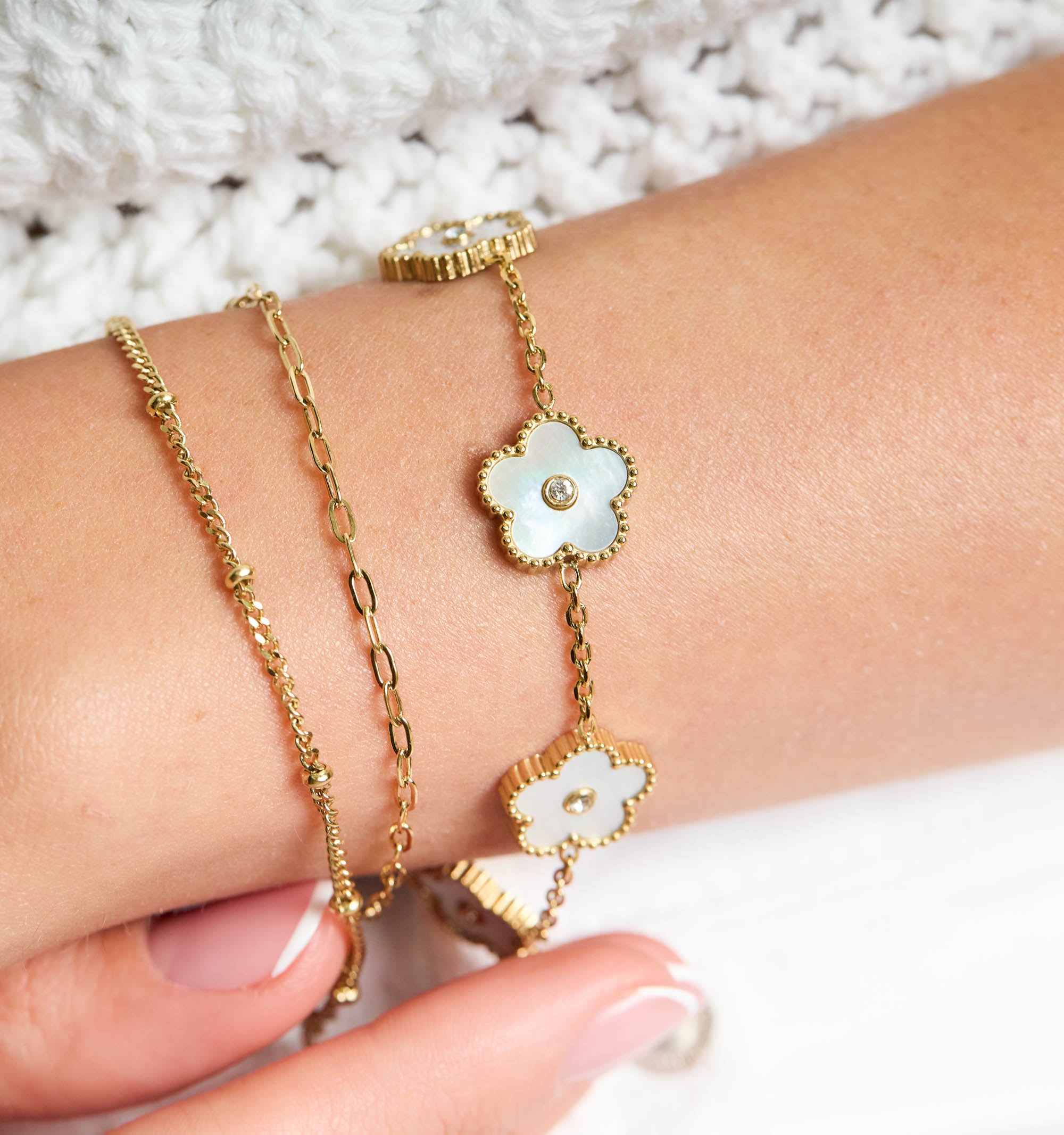 Pearl Flower Bracelet