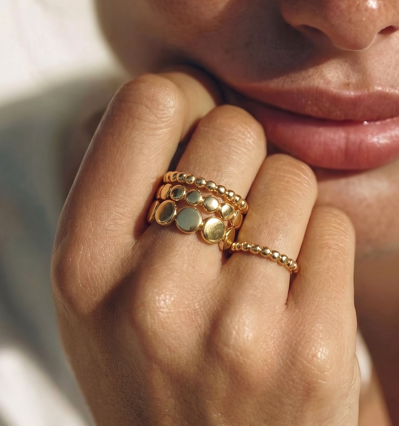 Beaded Ring, Gold Stacking Ring – Rellery