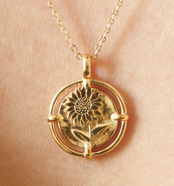 Sunflower Necklace With Frame