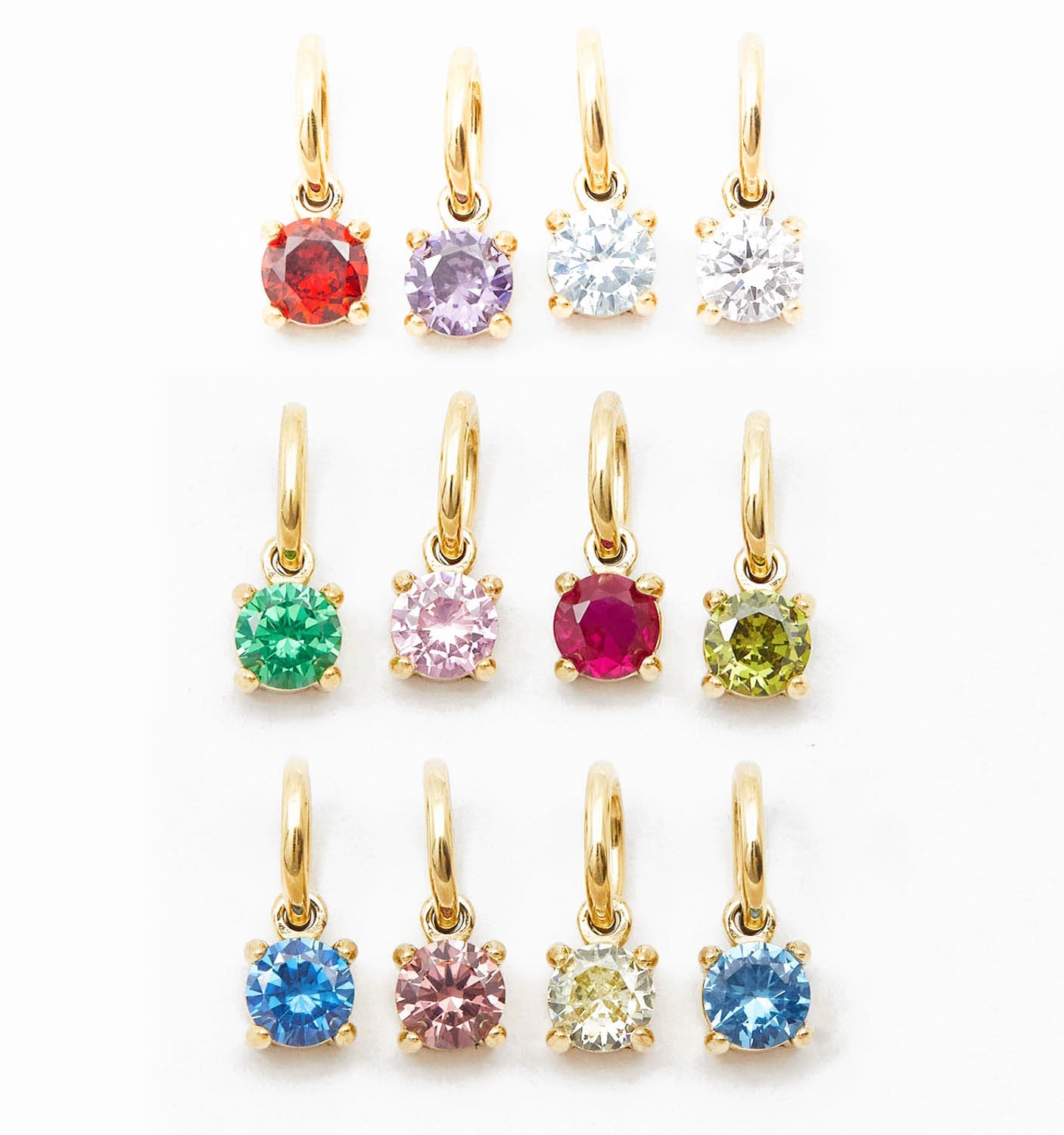 Birth Flower Heart Necklace With Birthstones