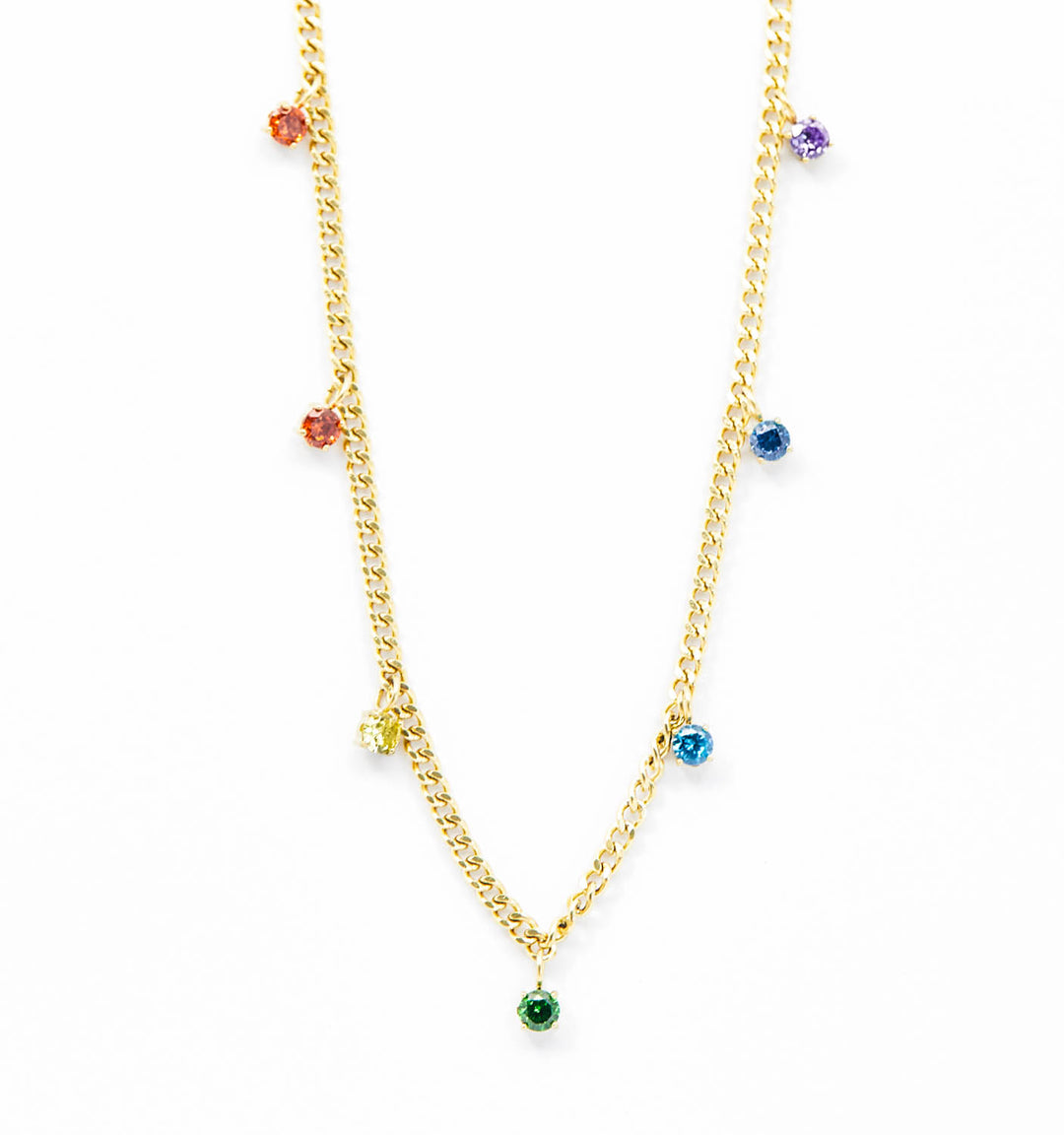 Rainbow Drop Necklace