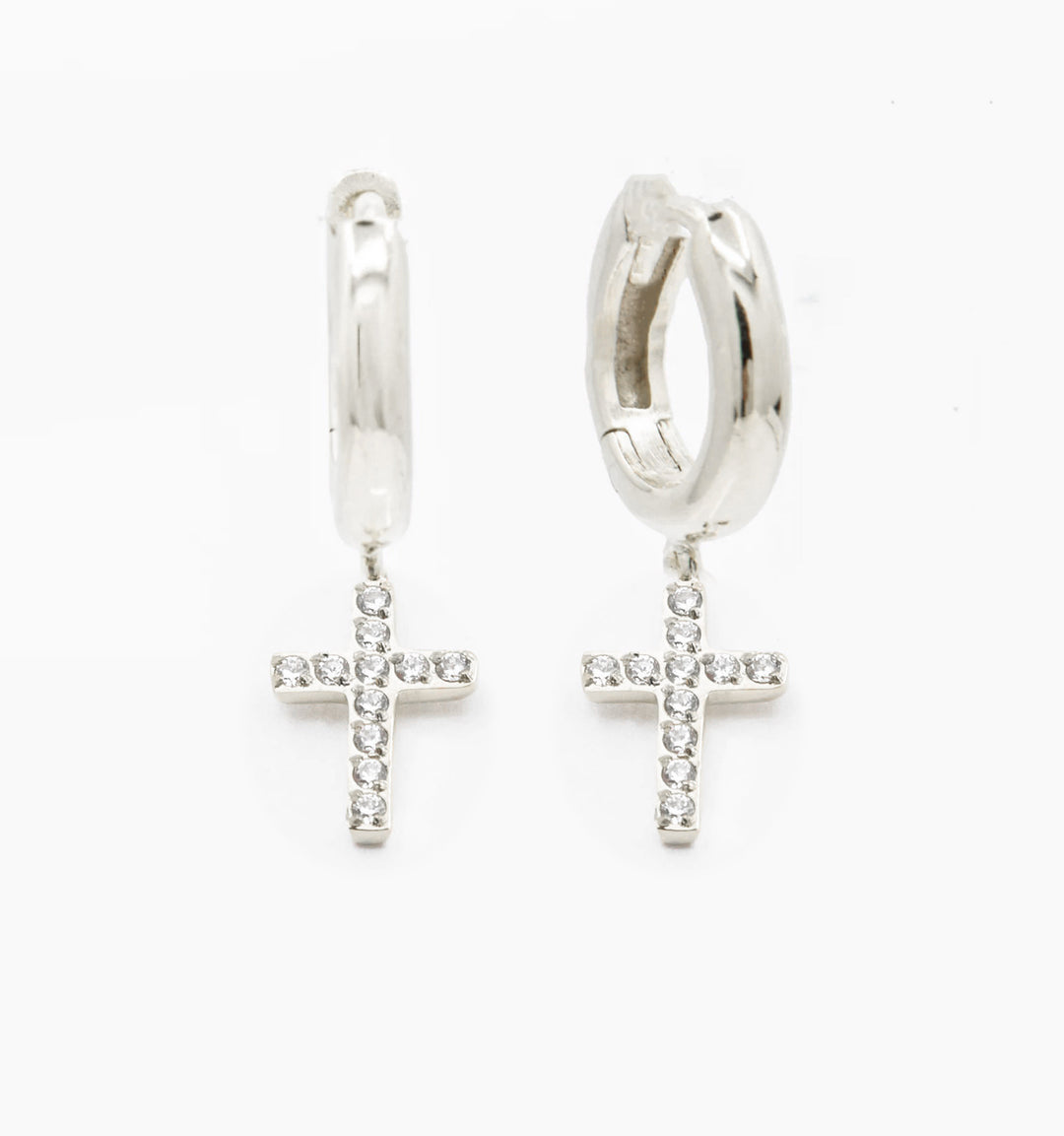 Crystal Cross Earrings