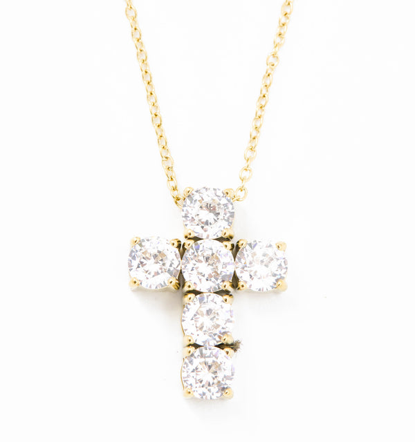 Cross CZ Diamond Necklace