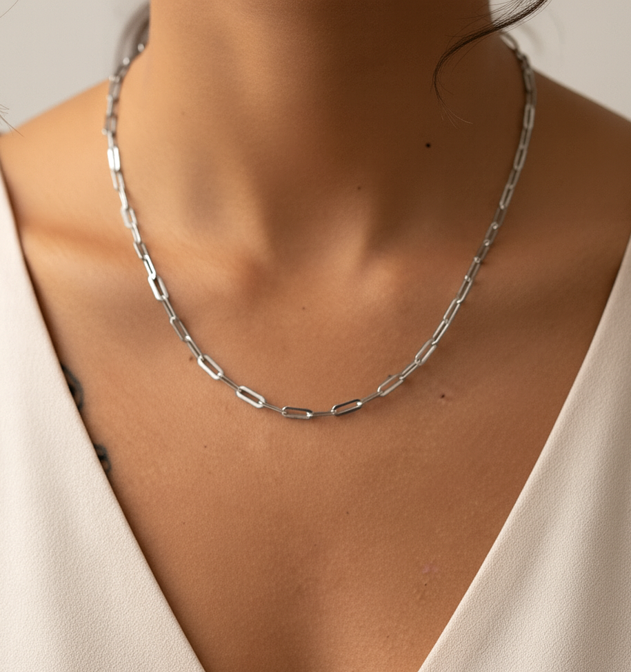 Bold Paperclip Chain Necklace