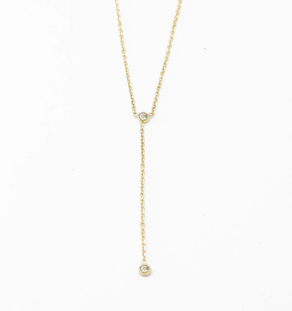 Dainty Y Lariat Necklace