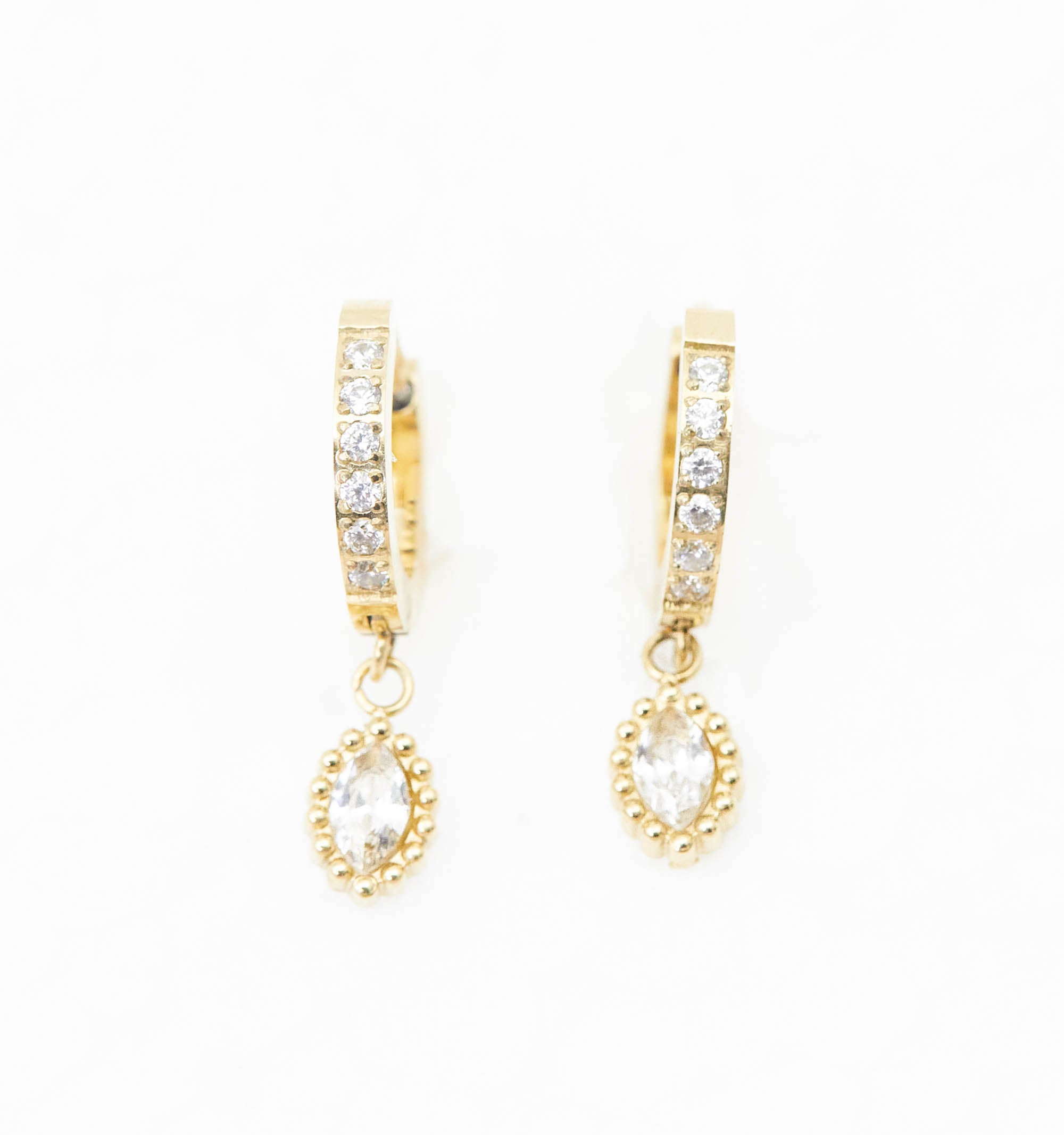 Pave Teardrop Earrings