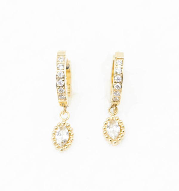 Pave Teardrop Earrings